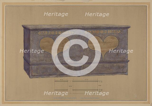 Pa. German Chest, c. 1936. Creator: Elmer G Anderson.