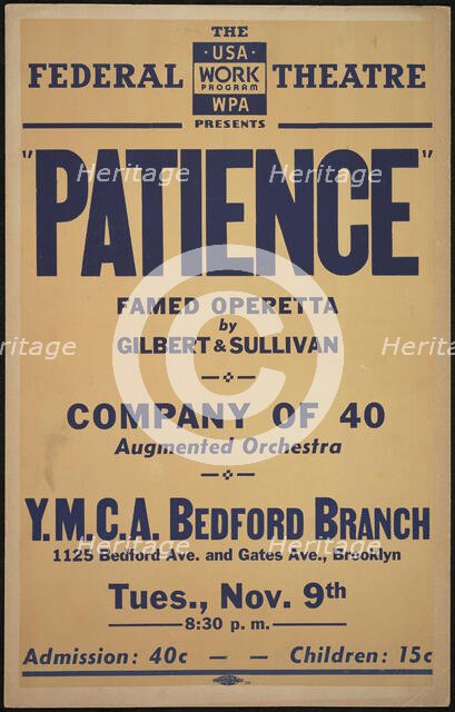 Patience, New York, [1930s]. Creator: Unknown.