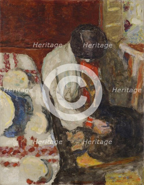 Marthe à la nappe blanche, 1926. Creator: Bonnard, Pierre (1867-1947).