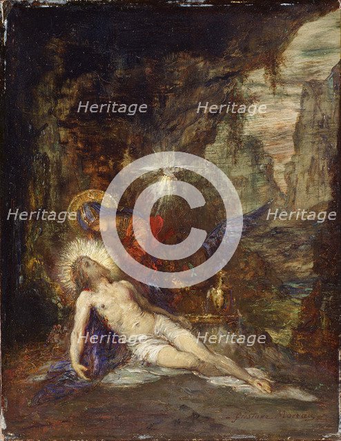Pietà, c. 1876. Artist: Moreau, Gustave (1826-1898)