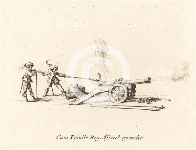 Firing the Cannon, 1634/1635. Creator: Jacques Callot.