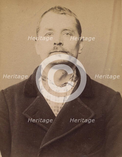 Baur. Pierre. 41 ans, né à St Leonard (Haute-Vienne). Cordonnier. Anarchiste. 1/3/94., 1894. Creator: Alphonse Bertillon.