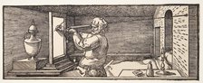 Draughtsman drawing a vase, 1525. Creator: Dürer, Albrecht (1471-1528).