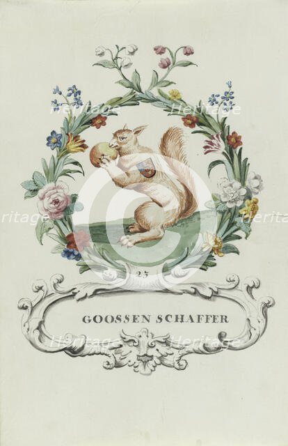 Cartoon of Goossen Schaffer, 1710-1720. Creator: Anon.