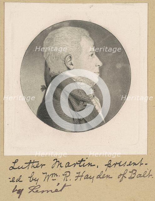 Unidentified Man, c. 1800. Creator: Charles Balthazar Julien Févret de Saint-Mémin.