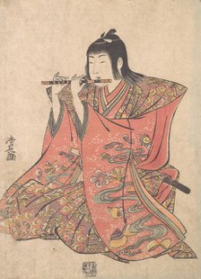 A Doll Representing a Boy Playing a Flute, ca. 1780. Creator: Torii Kiyonaga.