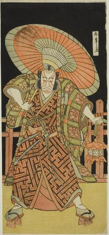 The Actor Ichikawa Danjuro V as Kazusa no Gorobei Tadamitsu in the Play Kitekaeru..., c. 1780. Creator: Shunsho.