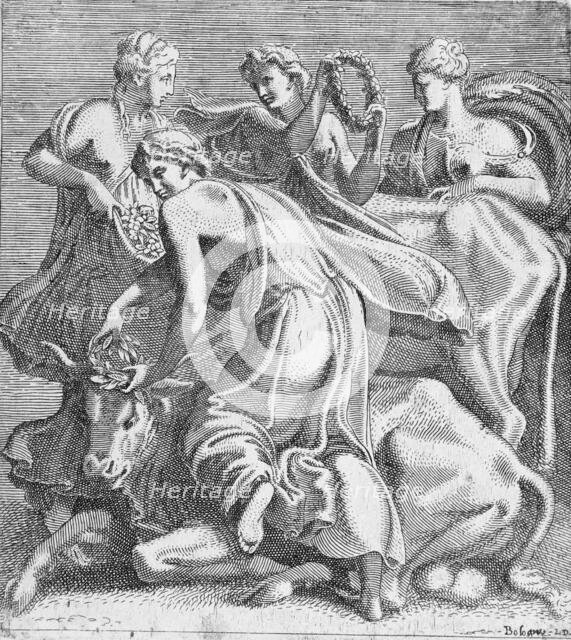 The Abduction of Europa, mid-16th century. Creator: Leon Davent.