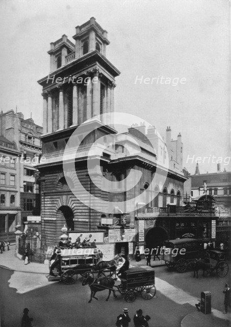 Church of St Mary Woolnoth, City of London, c1910 (1911). Artist: Pictorial Agency.