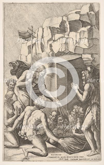 Christ in Limbo, after Raphael, 1541. Creator: Nicolas Beatrizet.