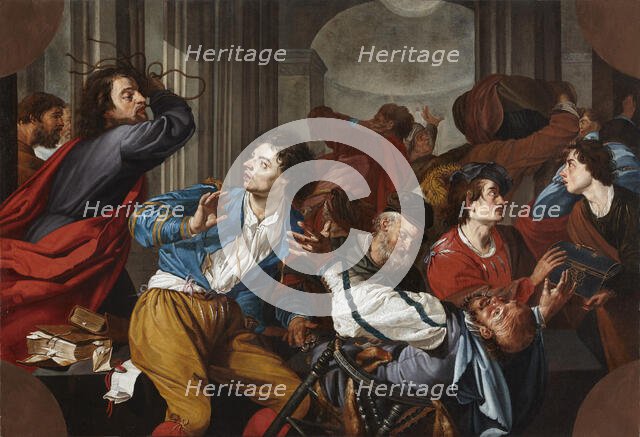 Christ Driving the Money Changers from the Temple, 1630-1635. Creator: Rombouts, Theodor (1597-1637).