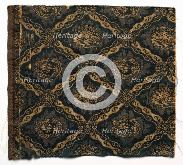 Textile Fragment, 1800s. Creator: Unknown.