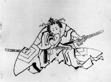 The Actor Danjuro as Shibaraku, 18th-19th century. Creator: School of Katsushika Hokusai.