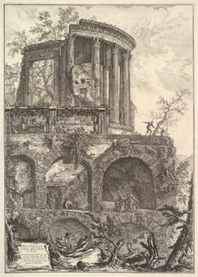 Altra V. del Tempio della Sibilla in Tivoli (Another view of the Temple of the Sib..., 18th century. Creator: Giovanni Battista Piranesi.