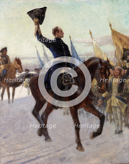 Charles XII greets his Caroleans, 1923.