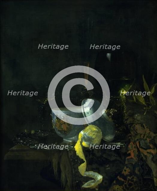 Still Life with a Chinese Porcelain Bowl, 1662. Creator: Willem Kalf.