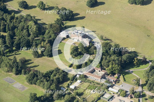 Mersham-le-Hatch walled garden, stables and house, Kent, 2016. Creator: Damian Grady.