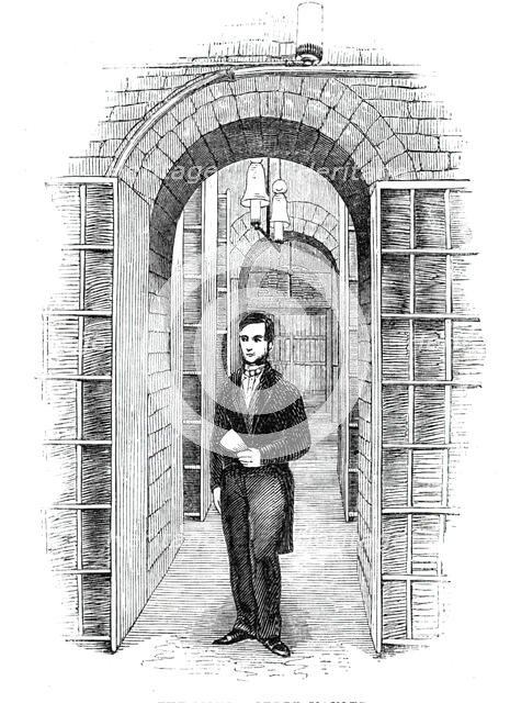 The General Post-Office; The Money-Order Vaults, 1844.  Creator: Unknown.