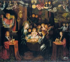The Nativity with the donors Peter von Clapis and Bela Bonenberg, 1516. Creator: Bartholomaeus Bruyn the Elder.