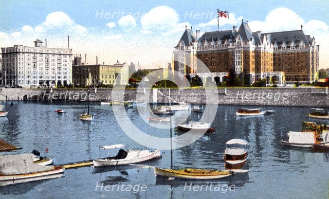 The Belmont Building, Union Club and Empress Hotel, Victoria, British Columbia, Canada, c1900s. Artist: Unknown