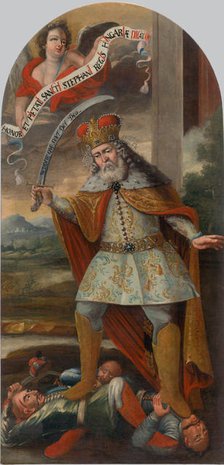 King Saint Stephen in the battle with the Turks, ca. 1718-1719. Creator: Anonymous.