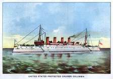 'United States Protected Cruiser 'Columbia'', c1890s. Artist: Unknown