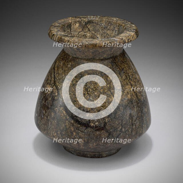 Ointment Vessel with Lid, Egypt, New Kingdom, Dynasty 18 (about 1570-1293 BCE). Creator: Unknown.