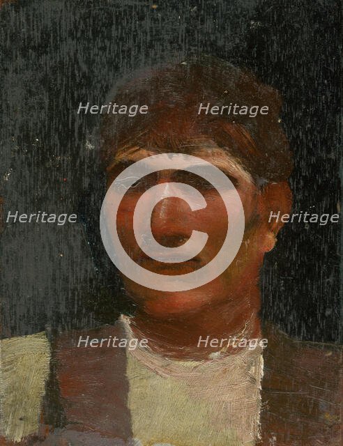 Head Study of a Seated Lad, 1900. Creator: Ladislav Mednyanszky.