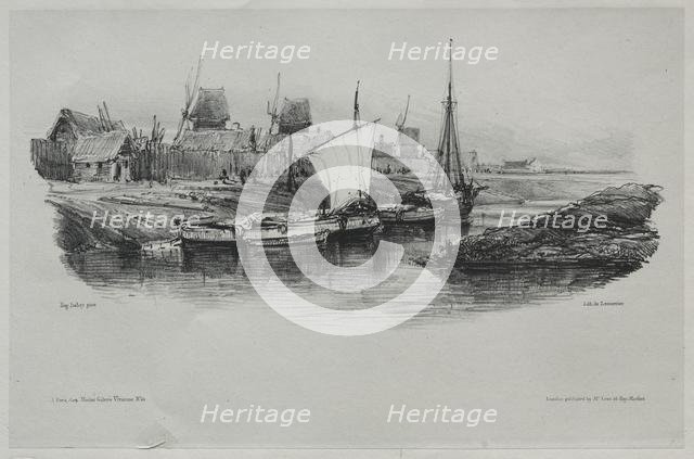 Souvenirs: Canal Bank, 1832. Creator: Eugène Isabey (French, 1803-1886).