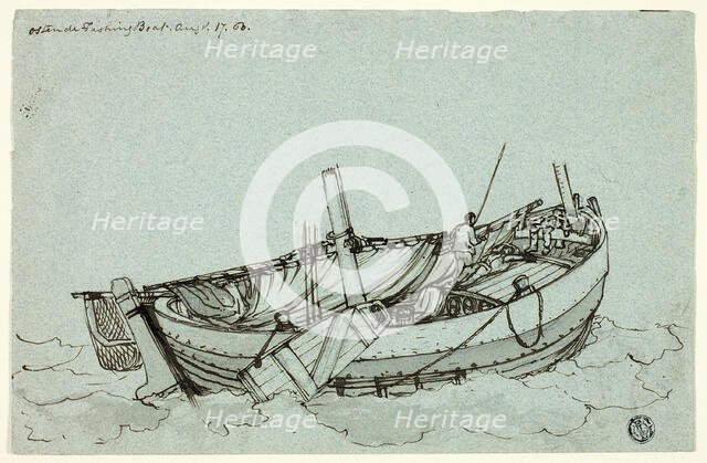 Ostende Fishing Boat, August 17,1860. Creator: Clarkson Stanfield.