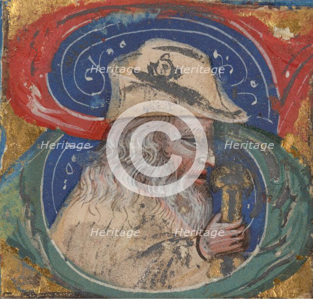 Historiated Initial from a Manuscript, 14th century. Creator: Unknown.