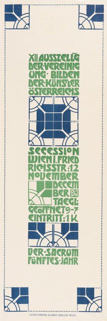 Secession. XII Exhibition of the Association of Visual Artists of Austria, 1901. Creator: Roller, Alfred (1864-1935).