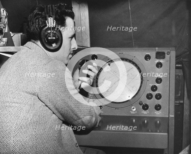 Radar operator, Marshall Plan, 1947-1951. Artist: Unknown