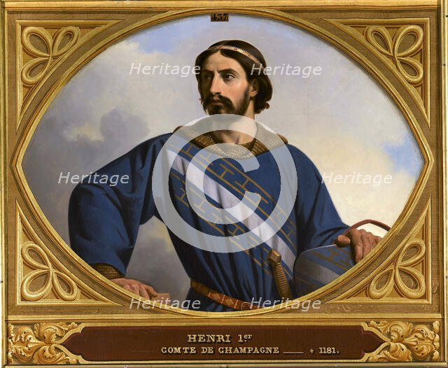 Count Henry I of Champagne (1127-1181), called the Liberal, 1844. Creator: Decaisne, Henri (1799-1852).
