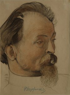 Portrait of the politician Felix E. Dzerzhinsky (1877-1926), the chairman of Cheka, 1922. Artist: Andreev, Nikolai Andreevich (1873-1932)