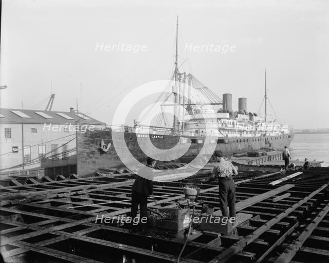 S.S. Morro Castle, Cramps Shipyards, Philadelphia, between 1900 and 1901. Creator: Unknown.