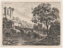 Ruin at the Entrance of a Town, 17th century. Creator: Anthonie Waterloo.