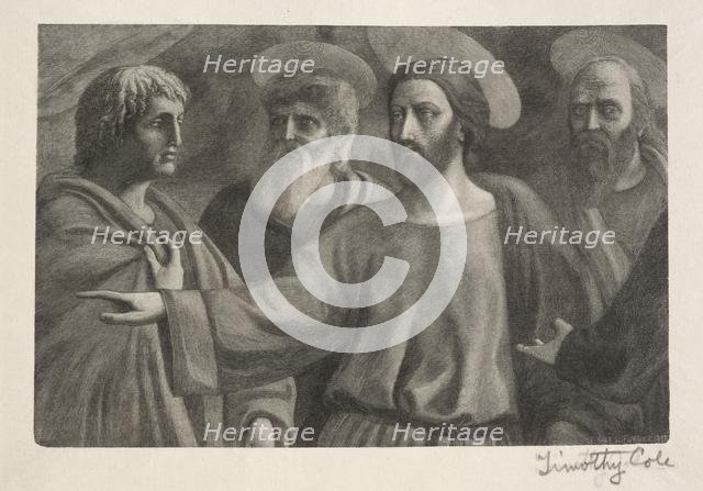 Old Italian Masters: The Tribute Money, 1888-1892. Creator: Timothy Cole (American, 1852-1931).