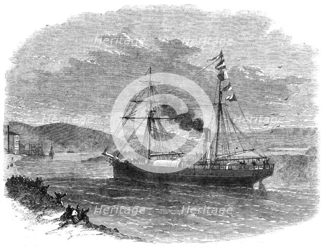 The Volunteer lying inside the bar of Kowie River, Port Alfred, near Graham's Town, Cape..., 1862. Creator: Unknown.