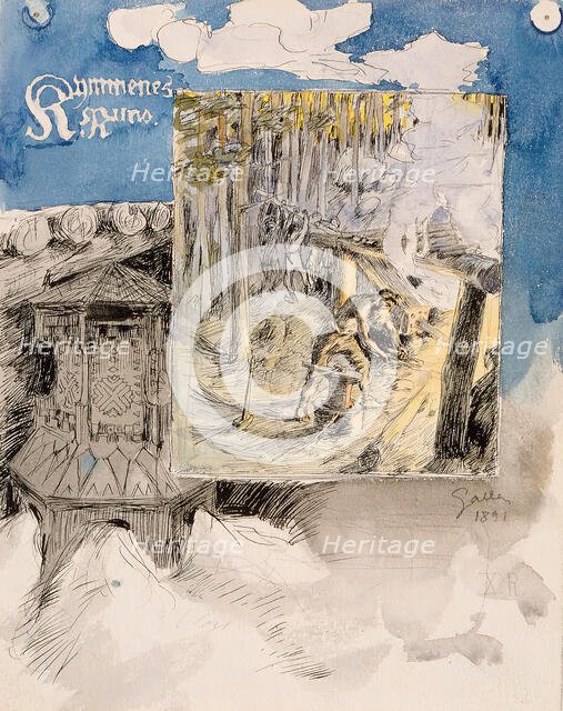 The Forging of the Sampo, 1891. Creator: Gallen-Kallela, Akseli (1865-1931).