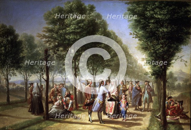 Paseo de las Delicias in Madrid', 1785 Francisco Bayeu..