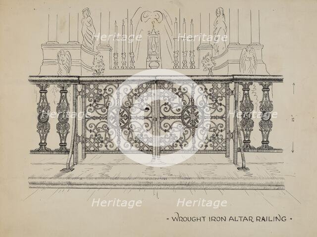 Altar Railing, c. 1936. Creator: Ray Price.