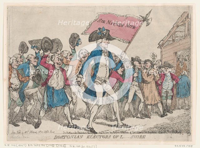 Bostonian Electors of L-Shire, 1790., 1790. Creator: Thomas Rowlandson.