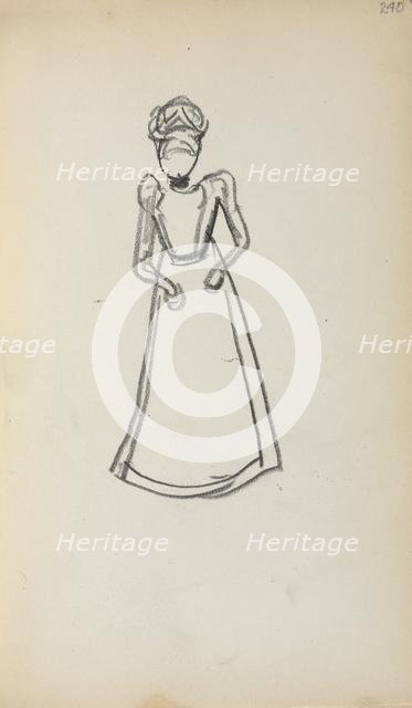 Italian Sketchbook: Standing Woman (page 240), 1898-1899. Creator: Maurice Prendergast (American, 1858-1924).