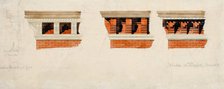 Cornice Studies, Chicago, Illinois, Design Drawing, c. 1873-1876. Creator: Carter Drake and Wight.