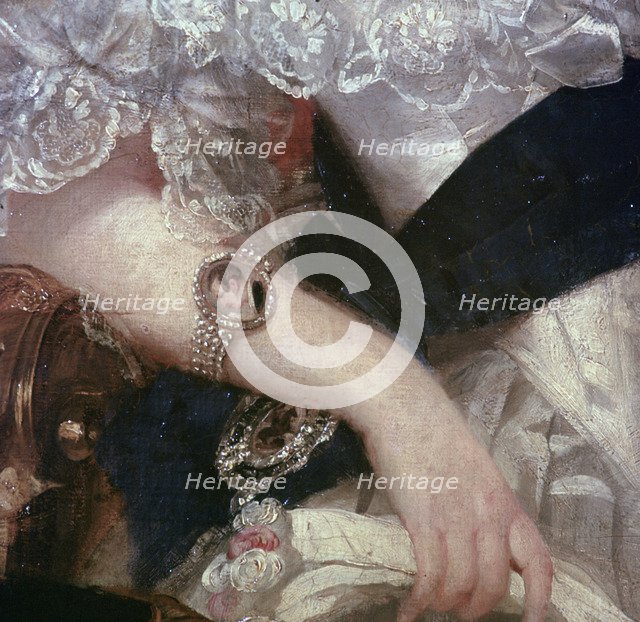 Detail of a portrait of Queen Victoria, 1841. Artist: Herbert Luther Smith.