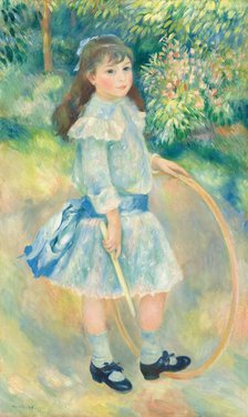 Girl with a Hoop, 1885. Creator: Pierre-Auguste Renoir.