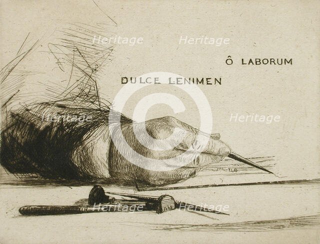 Hands Etching - O Laborum, 1865. Creator: Francis Seymour Haden.