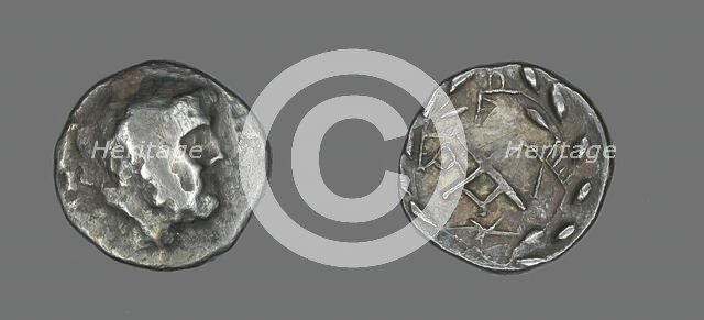 Hemidrachm (Coin) Depicting the God Zeus Amarios, 191-146 BCE. Creator: Unknown.