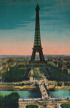 The Eiffel Tower, Paris, c1920. Artist: Unknown.